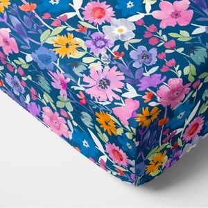 little sleepies dusk blooms standard crib sheet NWT